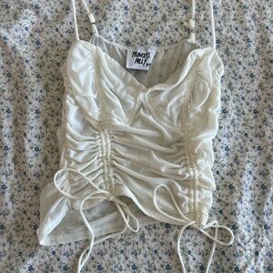 Princess Polly White Crop Top